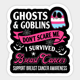 survive breast cancer halloween Sticker